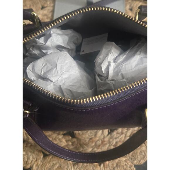 NWT VTG Coach Saffiano Mini Purple Ladies Purse - Picture 9 of 10